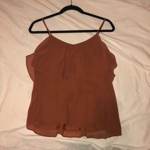Forever 21 XXI rust orange brown tank top